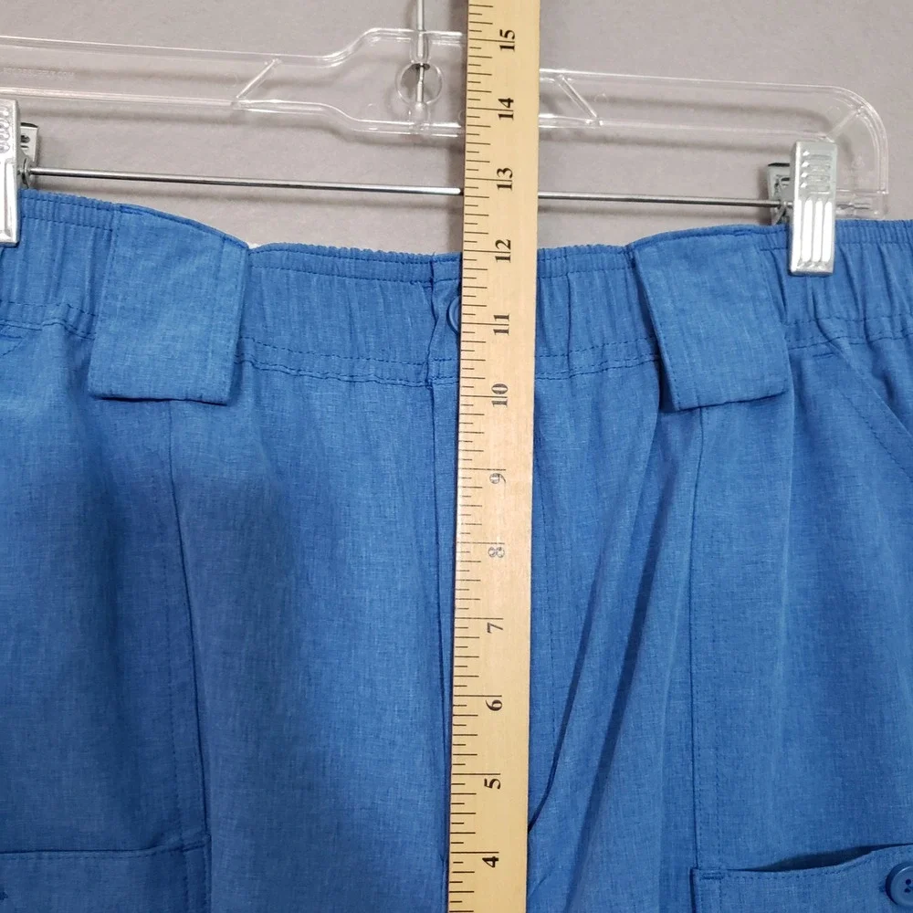 AFTCO Mens 38 Fishing Shorts Blue Stretch Performance Cargo Utility Outdoor